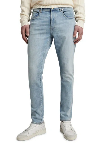 G-star 3301 Slim Fit Jeans In Sun Faded Mirage Blue