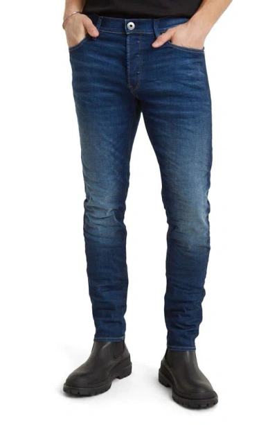 G-star 3301 Slim Fit Jeans In Worker Blue Faded