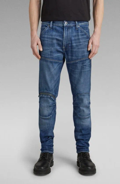 G-star 5620 3d Zip Knee Skinny Jeans In Faded Water