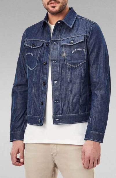 G-star Arc 3d Organic Cotton Denim Jacket In Blue