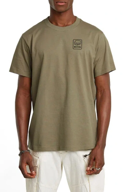 G-star Back Gr Loose Organic Cotton Graphic T-shirt In Green