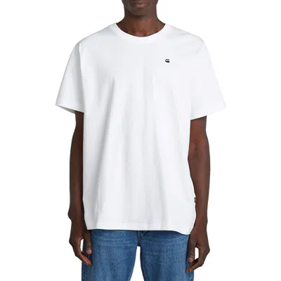 G-star Back Photo Print Lose Organic Cotton Graphic T-shirt In White