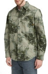G-star Cargo Pocket Cotton Button-up Overshirt In Digi Camo
