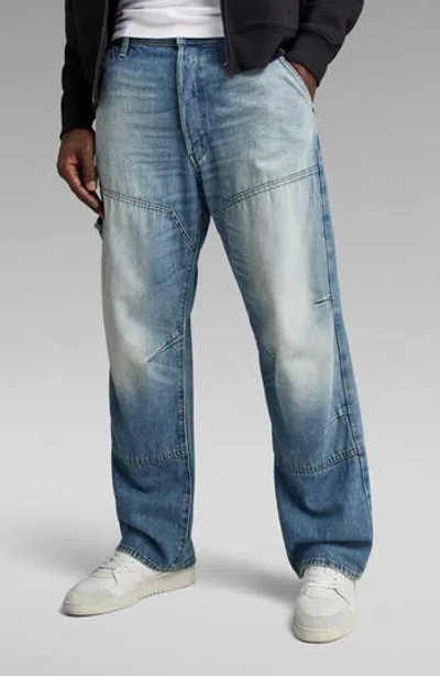 G-star Carpenter 3d Cotton Loose Fit Jeans In Antique Faded Blue Agave