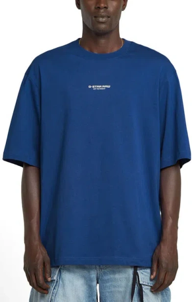 G-star Center Chest Boxy Organic Cotton Graphic T-shirt In Pilot
