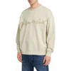 G-star Chenille G-script Loose Organic Cotton Crewneck Sweatshirt In Whitebait