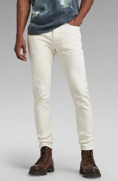 G-star D-staq 3d Slim Fit Stretch Cotton Jeans In White