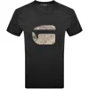 G-star Finger Print Burger T Shirt Black In Black