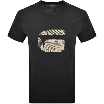 G-star Finger Print Burger T Shirt Black