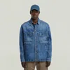 G-star Jackets And Jackets Man  D26462-d788 Mosa Overshirt H127 Worn In Waterways In Blue