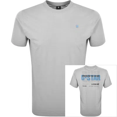 G-star Lash Logo T Shirt Grey In Gray