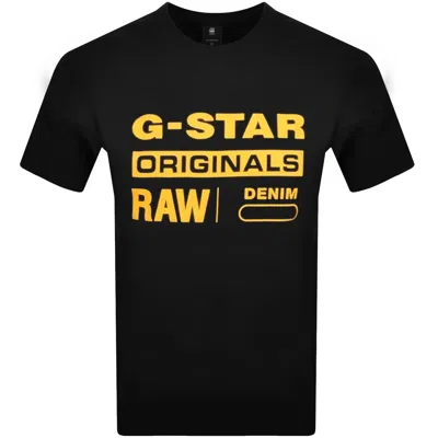 G-star Logo T Shirt Black