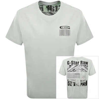 G-star G Star Loose Fit Barcode T Shirt Green