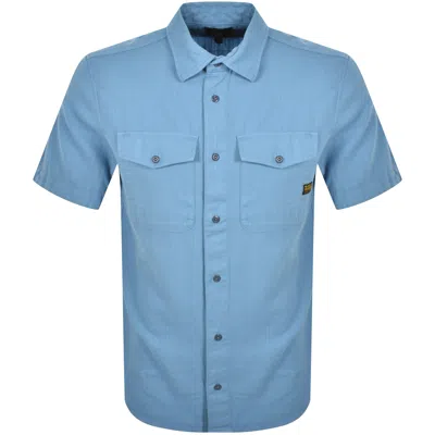 G-star Marine Slim Short Sleeved Shirt Blue