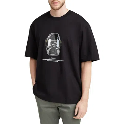 G-star Mask Boxy Fit Organic Cotton Graphic T-shirt In Black