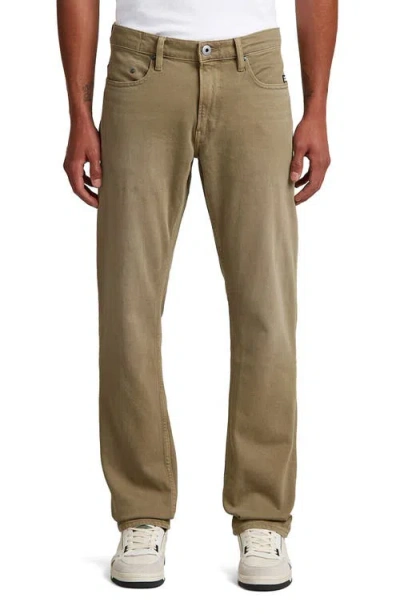 G-star Mosa Straight Leg Flat Front Chinos In Green