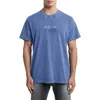 G-star Multilogo Overdyed Loose Fit Organic Cotton Graphic T-shirt In Blue