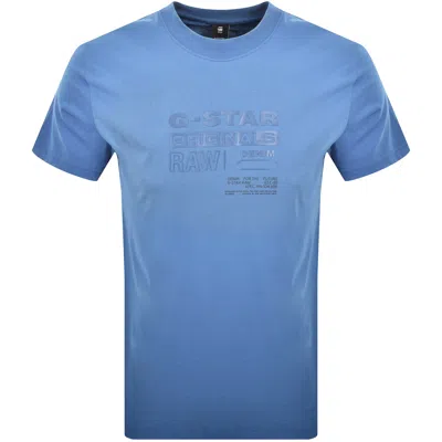 G-star G Star Originals Logo T Shirt Dutch Blue