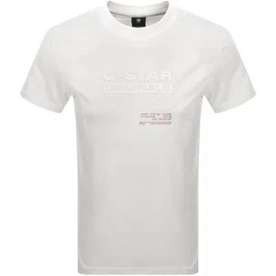 G-star G Star Originals Logo T Shirt White