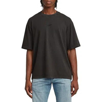 G-star Overdyed Boxy Organic Cotton Graphic T-shirt In Black