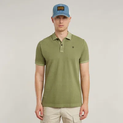 G-star Polo Man  D11595-d756 Dunda Overdyed H031 Mayfly Gd In Green