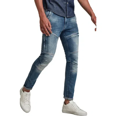 G-star Rackam 3d Stretch Cotton Skinny Jeans In Blue