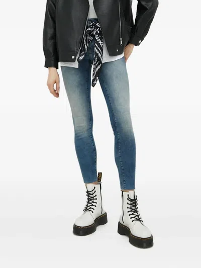G-star Raw 3301 Frayed-hem Jeans In Blue