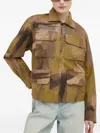 G-star Raw Abstract-print Jacket In Green