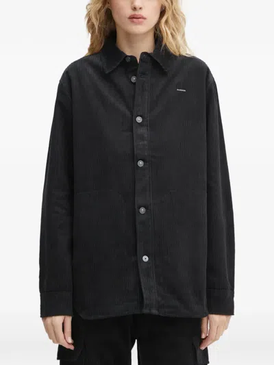 G-star Raw Button-up Corduroy-effect Shirt In Black