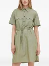G-star Raw Buttoned-pocket Dress In Green