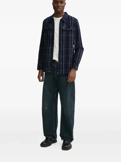 G-star Raw Buttoned Wide-leg Jeans In Blue