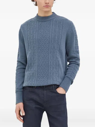 G-star Raw Cable-knit Crew-neck Sweater In Gray