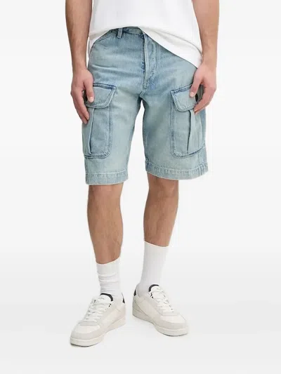G-star Raw Cargo-pocket Denim Shorts In Blue