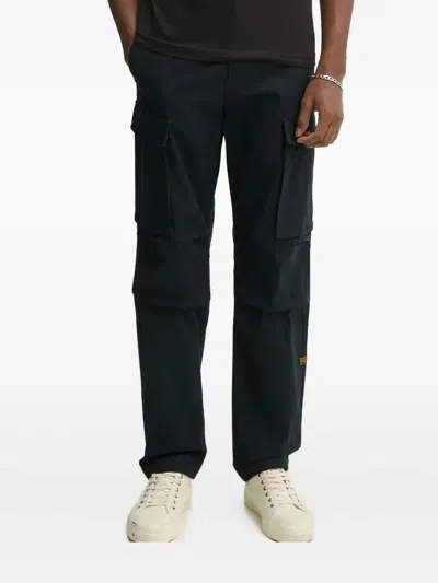 G-star Raw Cargo-pockets Straight-leg Trousers In Black