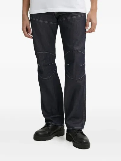 G-star Raw Contrast-stitching Panelled Jeans In Blue