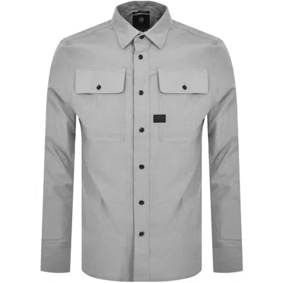 G-star G Star Raw Cpo Long Sleeve Shirt Grey In Gray