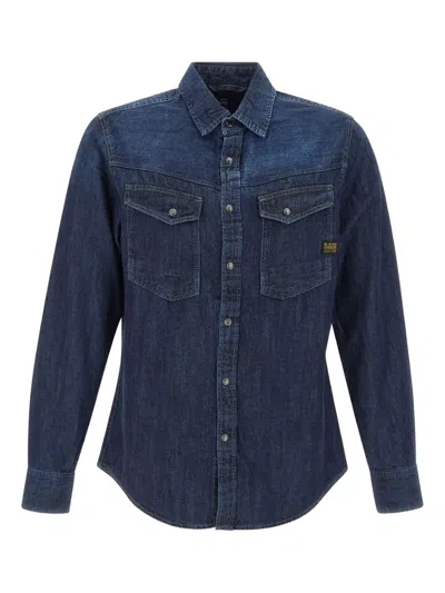 G-star Raw Dakota Chest-pocket Denim Shirt In Blue