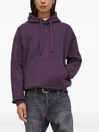 G-star Raw Drawstring-hood Sweatshirt In Purple