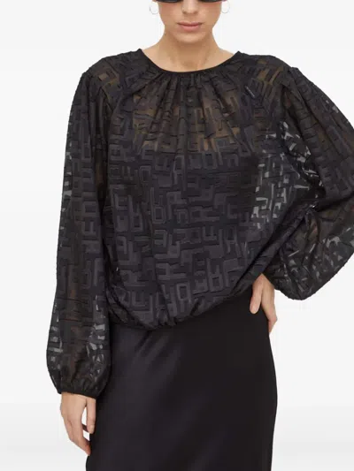 G-star Raw Embossed Long-sleeve Blouse In Black