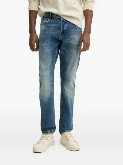 G-star Raw Faded-effect Regular Jeans In Blue