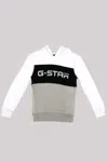 G-star Raw Felpa Con Inserto A Contrasto Bambino In Grigio