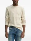 G-star Raw Geometric-pattern Crew-neck Sweater In Neutral