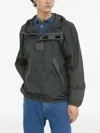G-star Raw Grid-pattern Hooded Jacket In Black
