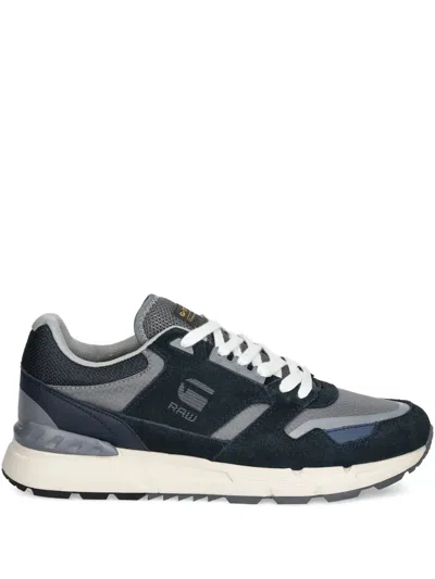 G-star Raw Holorn Suede-overlay Mesh-panelled Sneakers In Blue