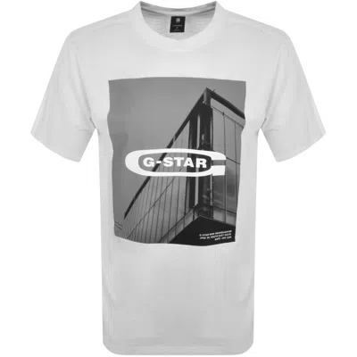 G-star G Star Raw Hq Oldskool Logo T Shirt White