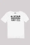 G-star Raw Kids T-shirt Bianca In Jersey Con Logo In Bianco
