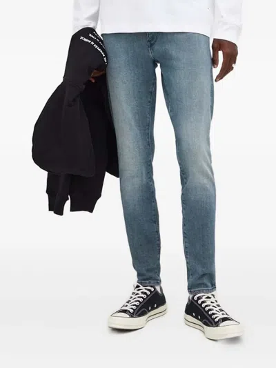 G-star Raw Logo-patch Jeans In Blue