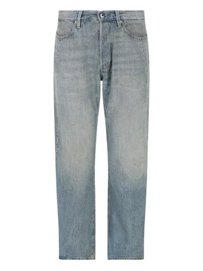 G-star Raw Logo-patch Jeans In Blue