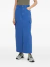 G-star Raw Logo-patch Maxi Skirt In Blue