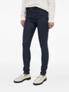 G-star Raw Logo-patch Skinny Trousers In Blue